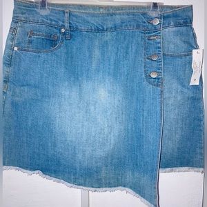 *New* Faux Wrap Denim Skirt